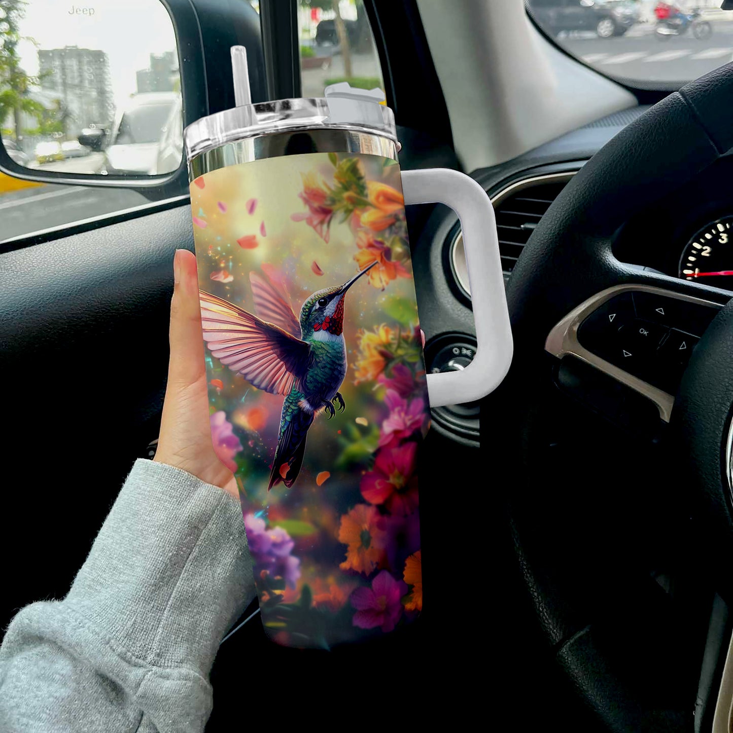 Shineful Tumbler Floral Fantastic Hummingbird