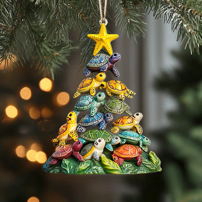 Shineful 2D Acrylic Ornament Sea Turtle Tree of Joy