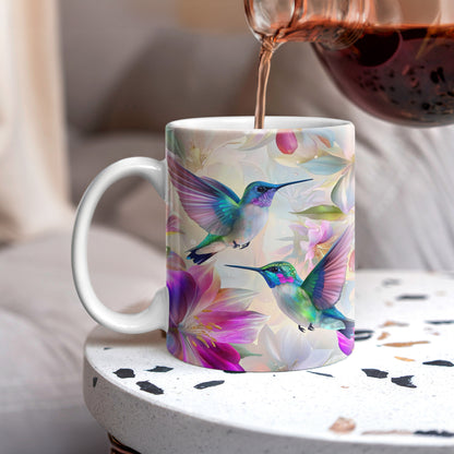 Glänzende Keramiktasse Kolibri Serenity