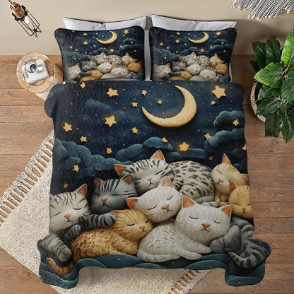 Shineful All Season Quilt 3-Piece Set Purrfect Sleep