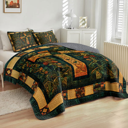 Shineful All Season Quilt 3-Piece Set Faithful Roots