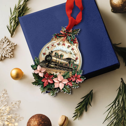 Shineful 2D Acrylic Ornament - Vintage Christmas Train