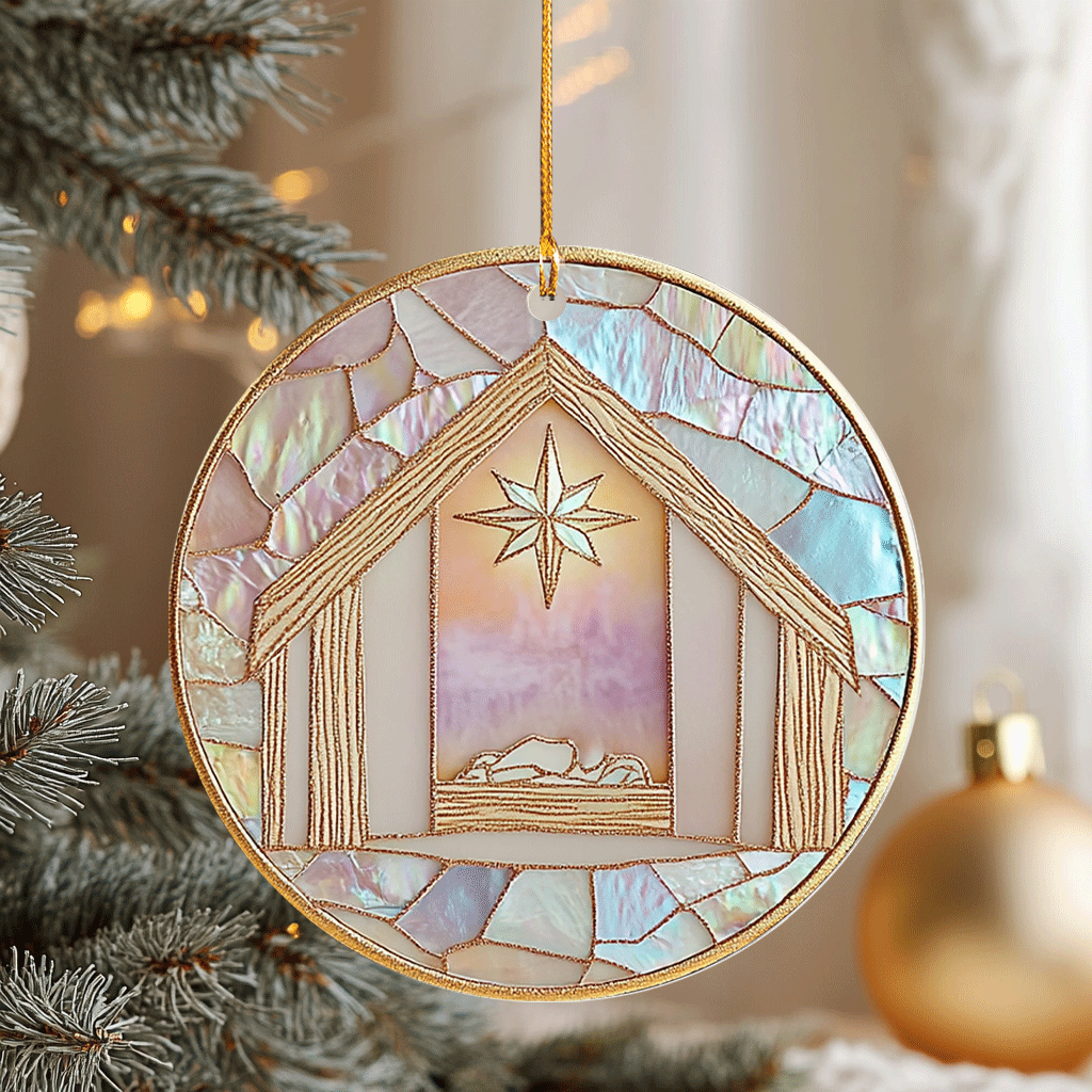 Shineful 2D Acrylic Ornament Nativity Mosaic