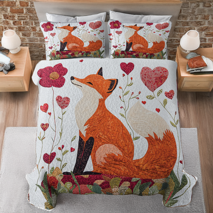 Shineful All Season Quilt 3-Piece Set - Whimsical Fox Love