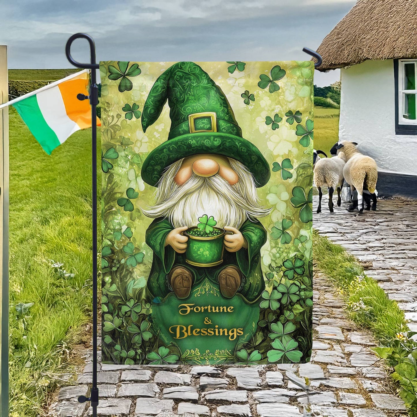 Shineful Garden Flag 12" x 18" - Lucky Gnome