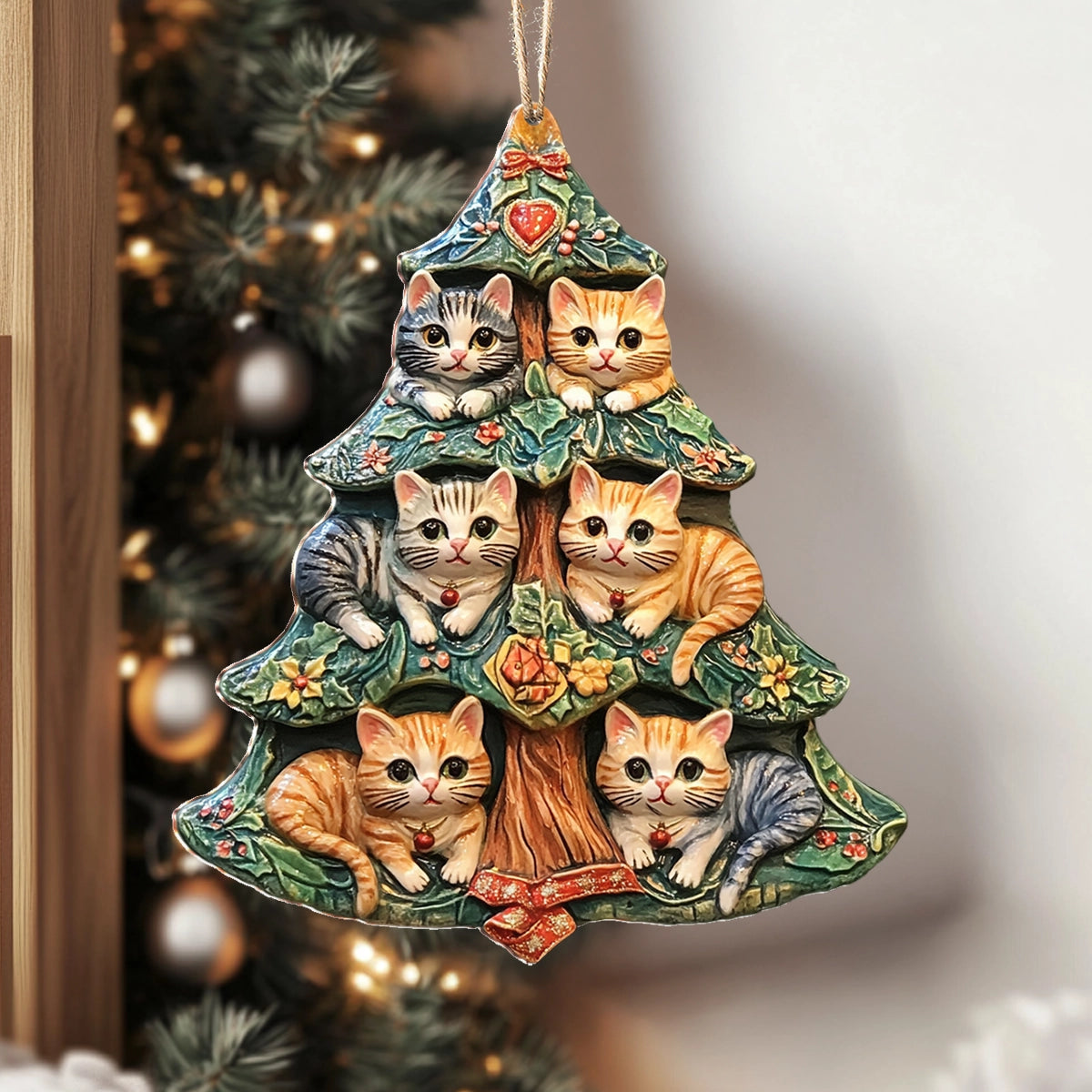 Shineful 2D Acrylic Ornament Purr-fect Holiday