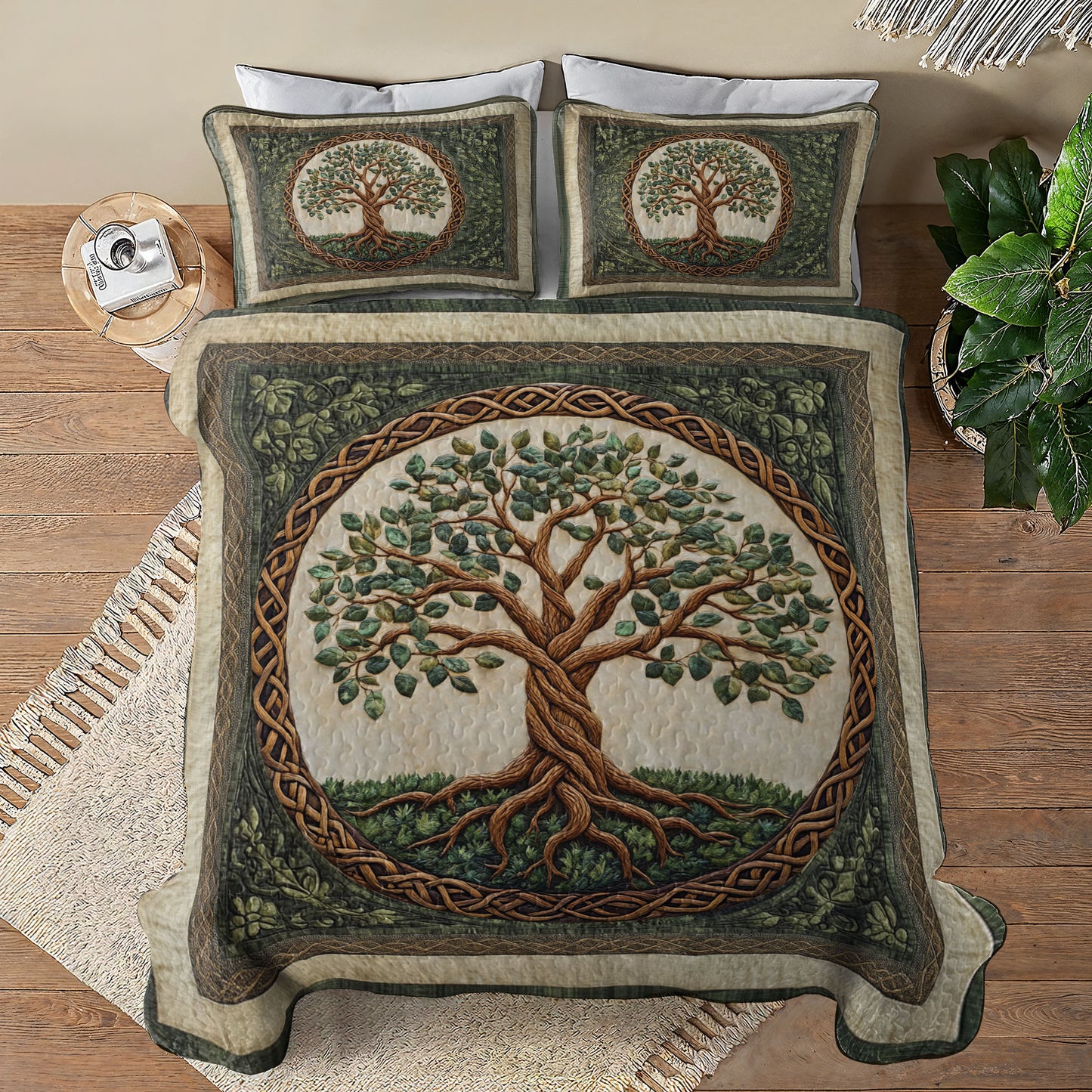 Shineful All Season Quilt 3-Piece Set Eternal Embrace