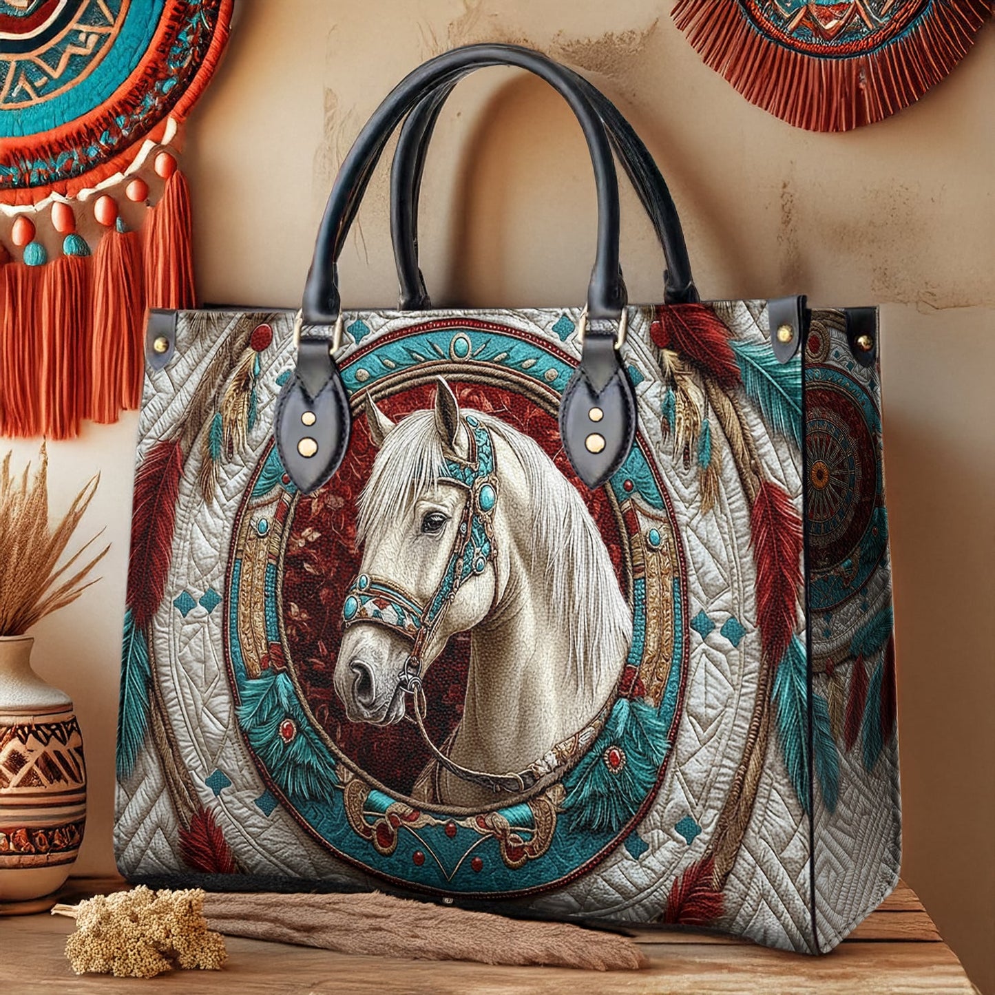 Sac en cuir brillant Native Grace