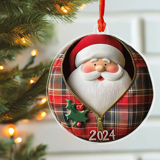 Shineful 2D Acrylic Ornament Santa Surprise