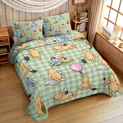 Shineful All Season Quilt 3-Piece Set Pooh Whispers of the Hundred Acre