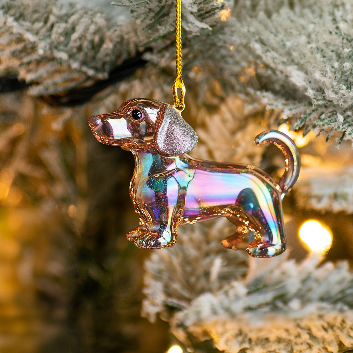 Shineful Acrylic Ornament Shimmering Dachshund