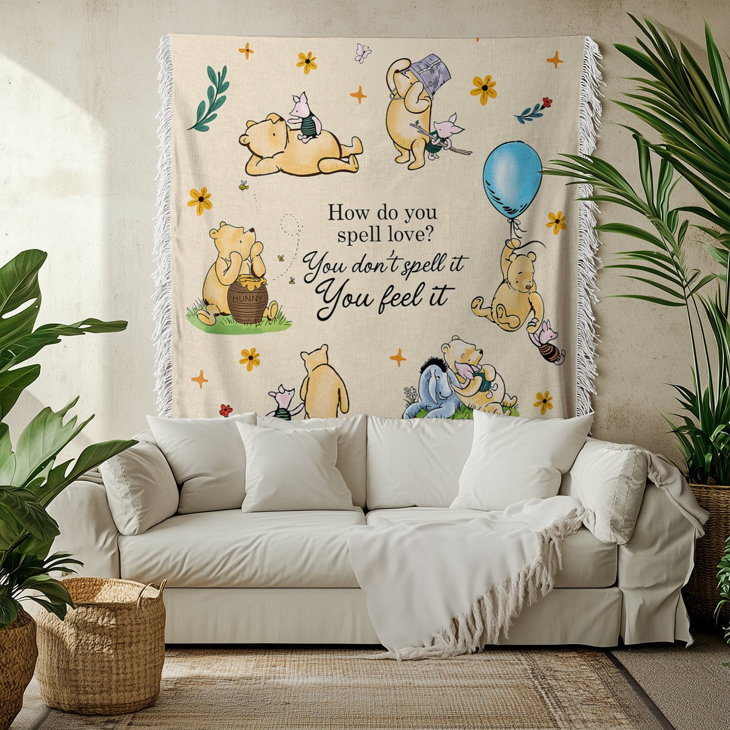 Shineful Woven Tapestry Throw Blanket - Pooh The Love