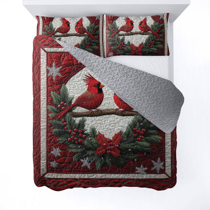 Shineful All Season Quilt 3-teiliges Set Cardinal Comfort