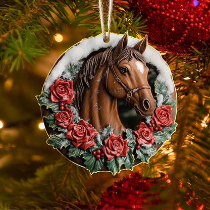 Shineful 2D Acrylic Ornament Magic Rose Horse