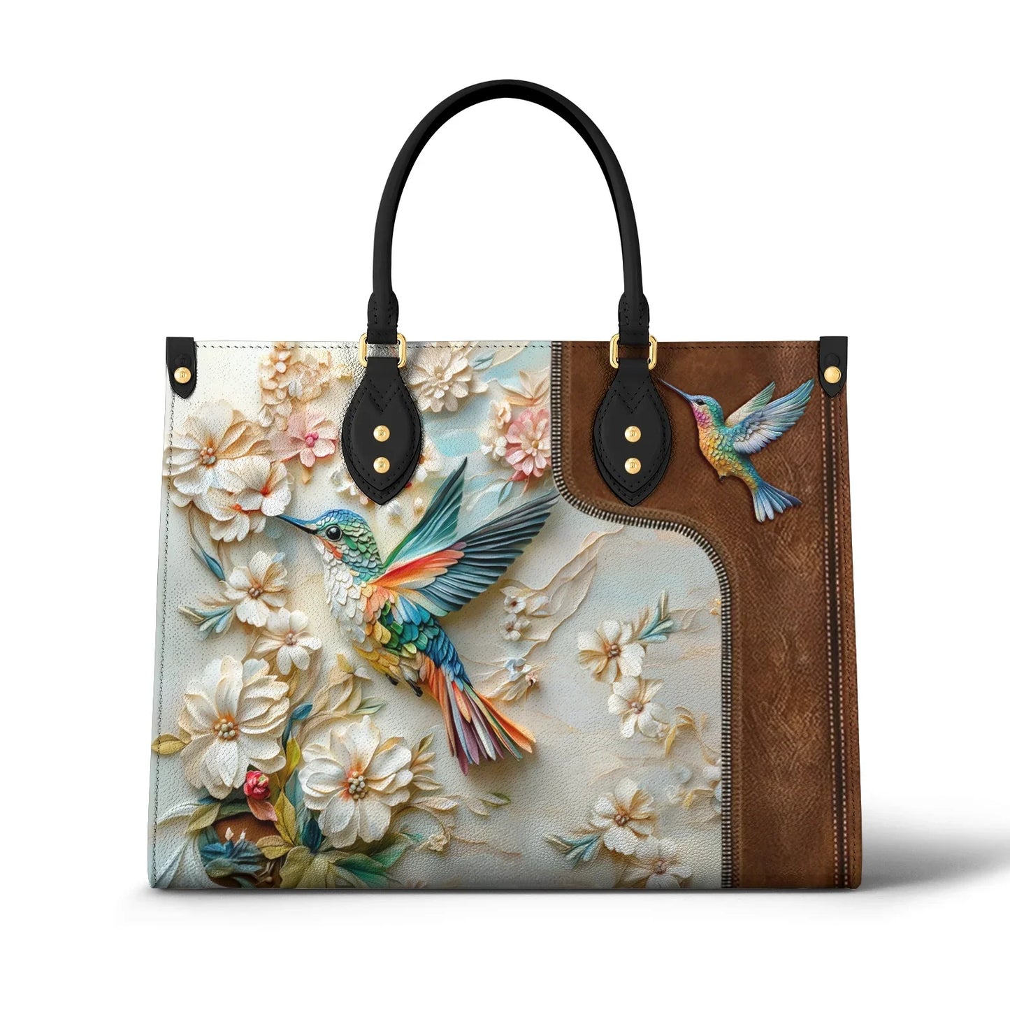 Shineful Leather Bag Personalized Wings of Bloom