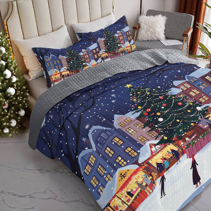 Shineful All Season Quilt 3-Piece Set Christmas Market