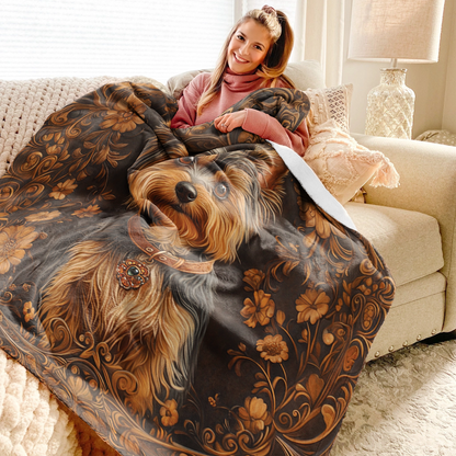 Shineful Fleece Blanket Timeless Yorkie Charm