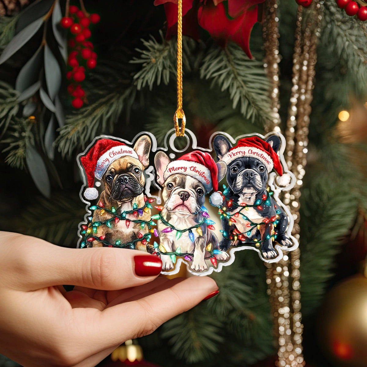 Shineful Acrylic Ornament Frenchie Festive Fun