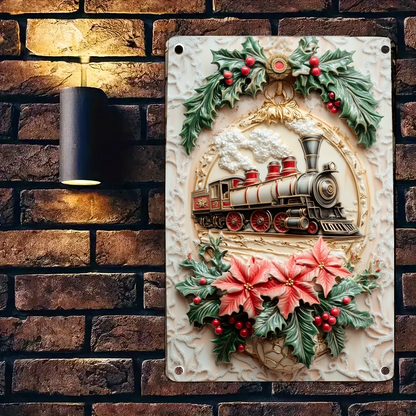 Shineful 2D Metal Sign Vintage Christmas Train