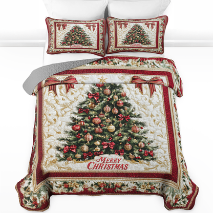 Shineful All Season Quilt 3-Piece Set Grand Christmas Tree