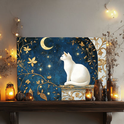 Shineful 2D Metal Sign Moonlit Whiskers