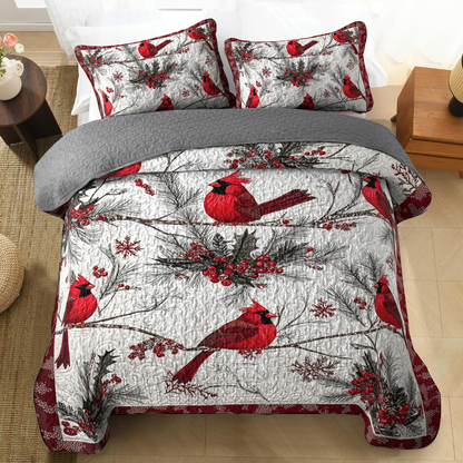 Shineful All Season Quilt 3-Piece Set - Winter's Elegance