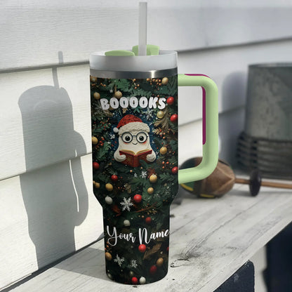 Shineful Glossy Tumbler Personalized Holiday Bookworm