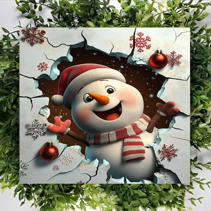 Shineful 2D Metal Sign Happy Snowman