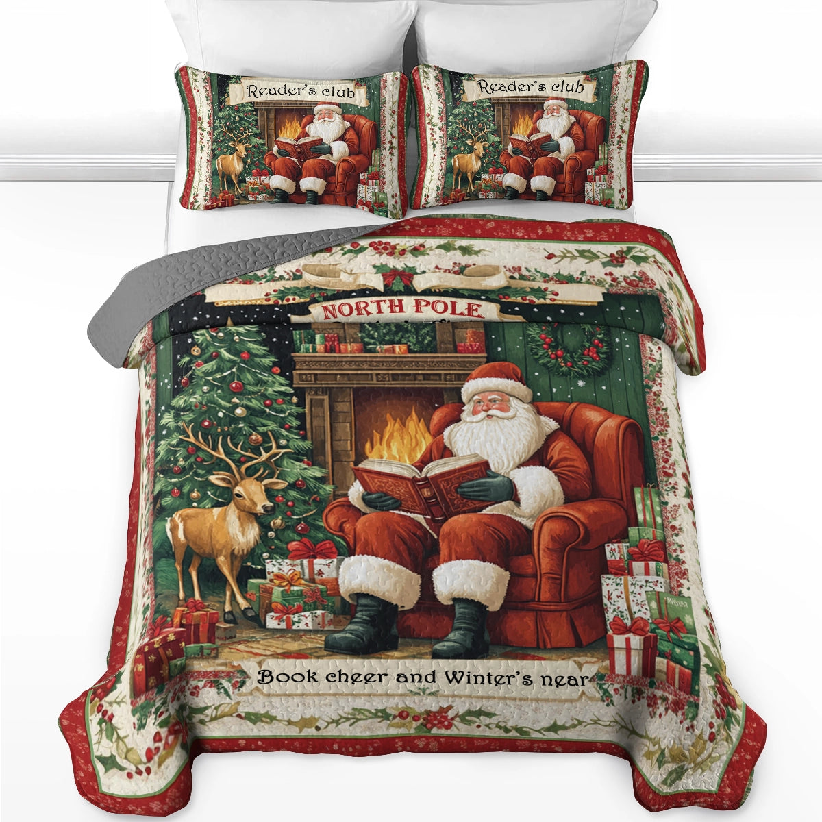 Shineful All Season Quilt 3-Piece Set Winter Wonderland Reader's