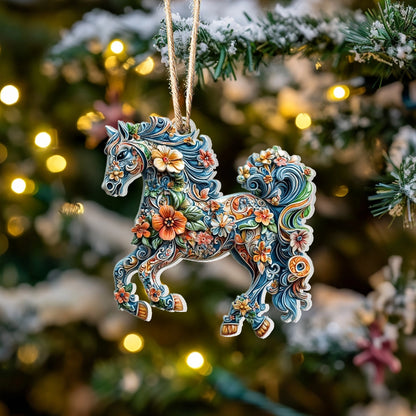 Shineful Acrylic Ornament Floral Majesty Horse