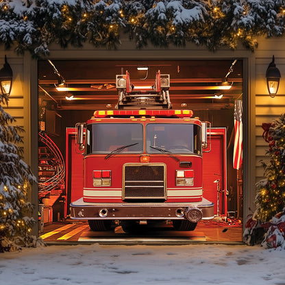 Shineful Garage Door Banner Decoration - Firefighter Station Glory
