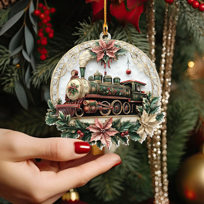 Shineful 2D Acrylic Ornament - Classic Christmas Train