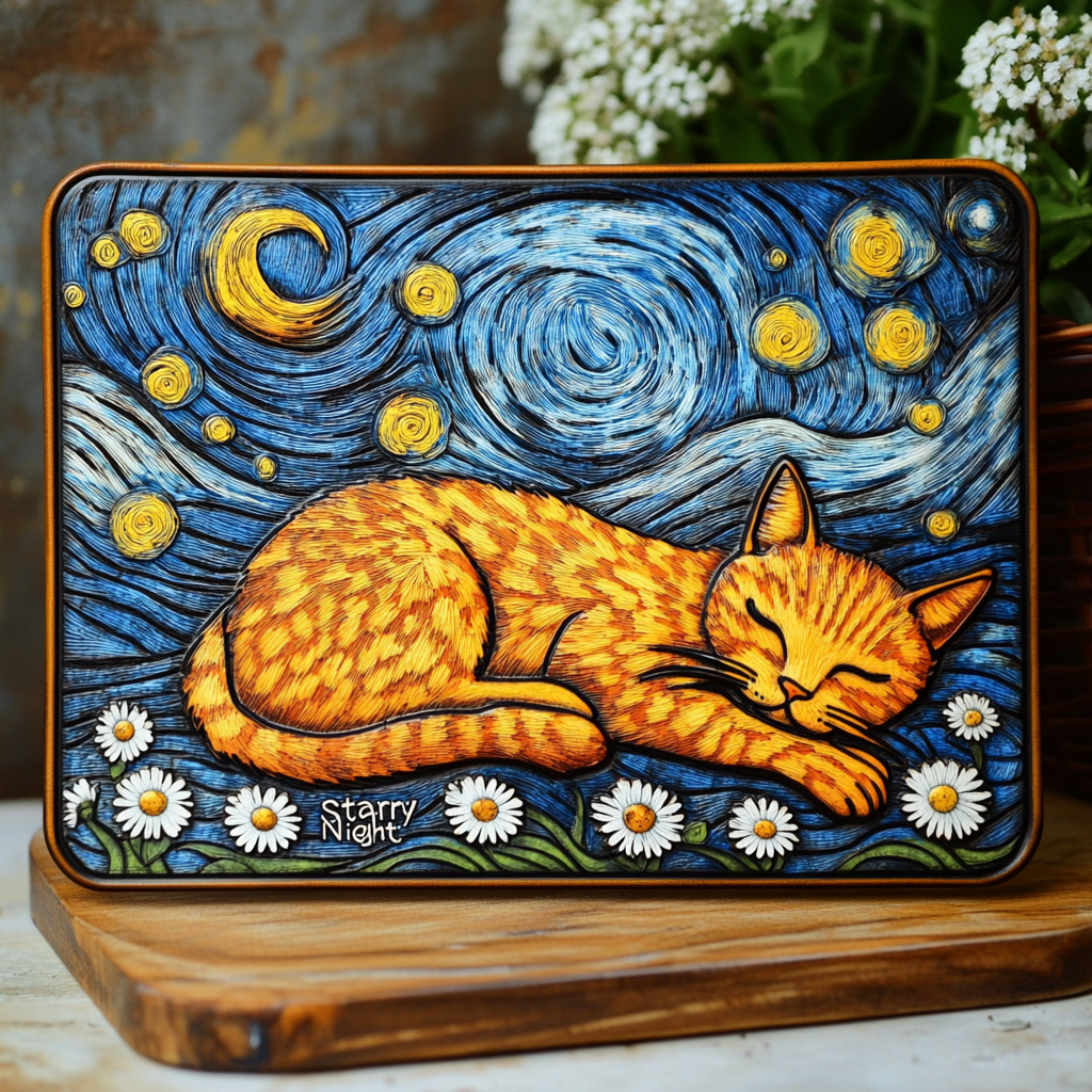 Shineful 2D Metal Sign Starry Cat