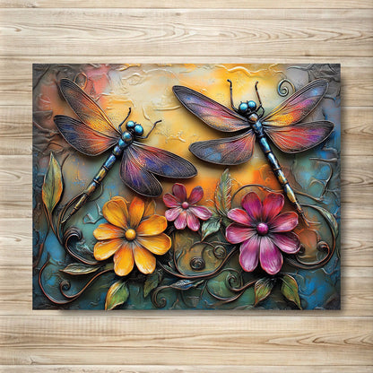 Shineful 2D Metal Sign Dragonfly Colorful