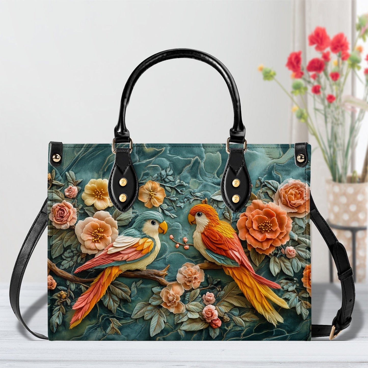 Shineful Leather Bag Ethereal Lovebirds