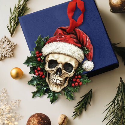 Shineful Acrylic Ornament Spooky Santa Skull