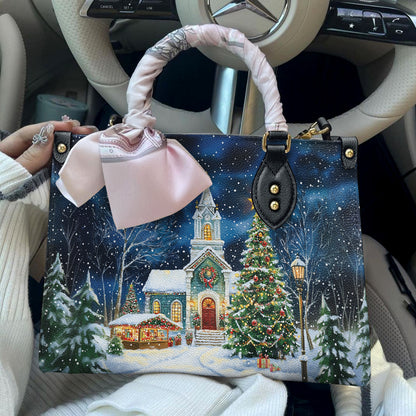 Shineful Leather Bag Christmas Church Serenity