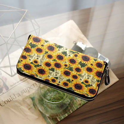 Shineful Leather Clutch Purse Sunflower Legacy - Grandma, Mom & Daughter Edition