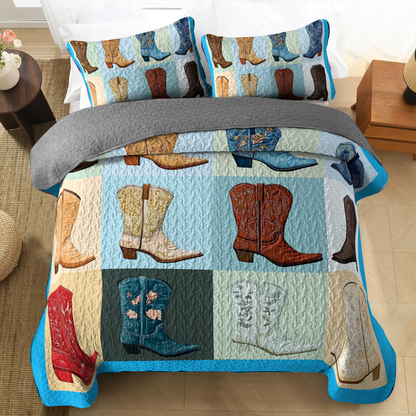 Shineful All Season Quilt 3-teiliges Set - Cowboy Trail