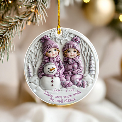 Shineful Personalized 2D Acrylic Ornament Sisters Bond That Lasts