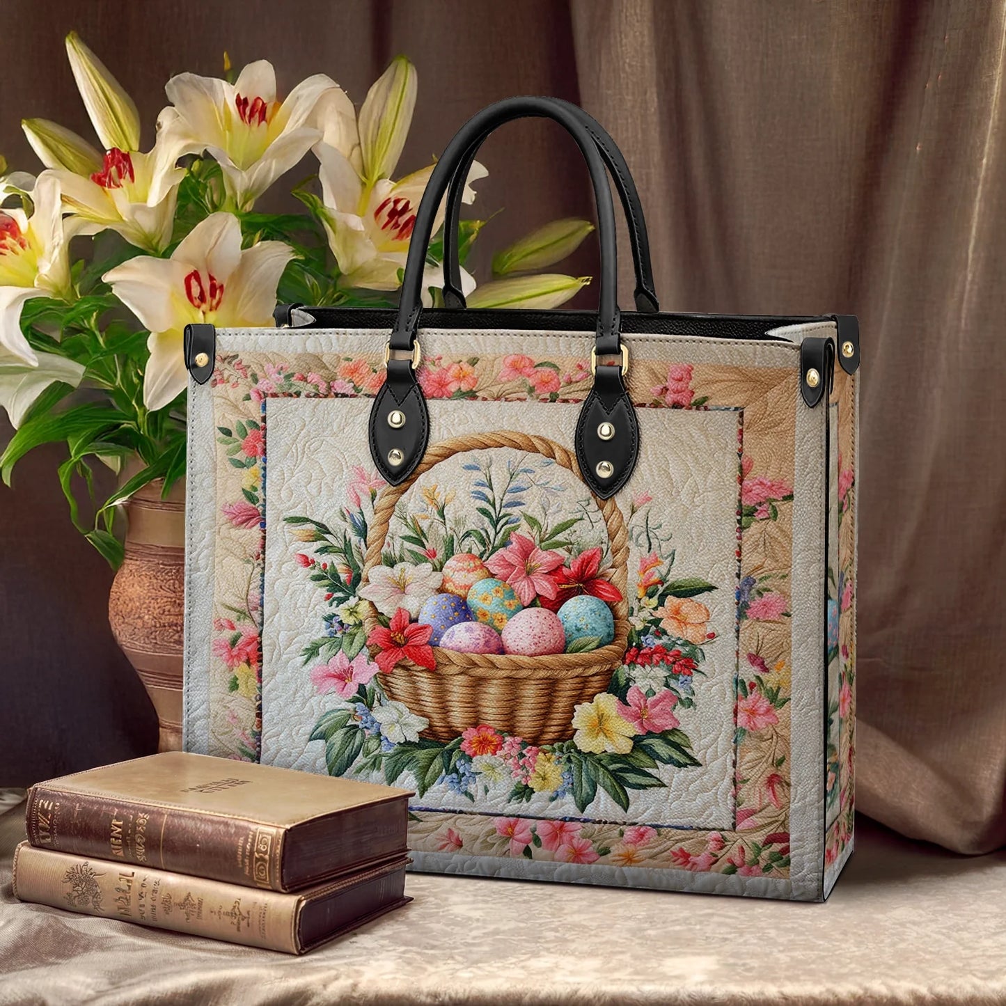 Shineful Leather Bag  Easter Basket Bliss