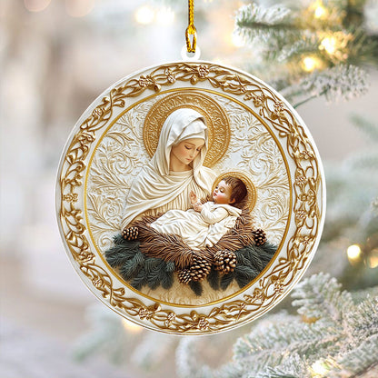 Shineful 2D Acrylic Ornament - Mother's Love Nativity