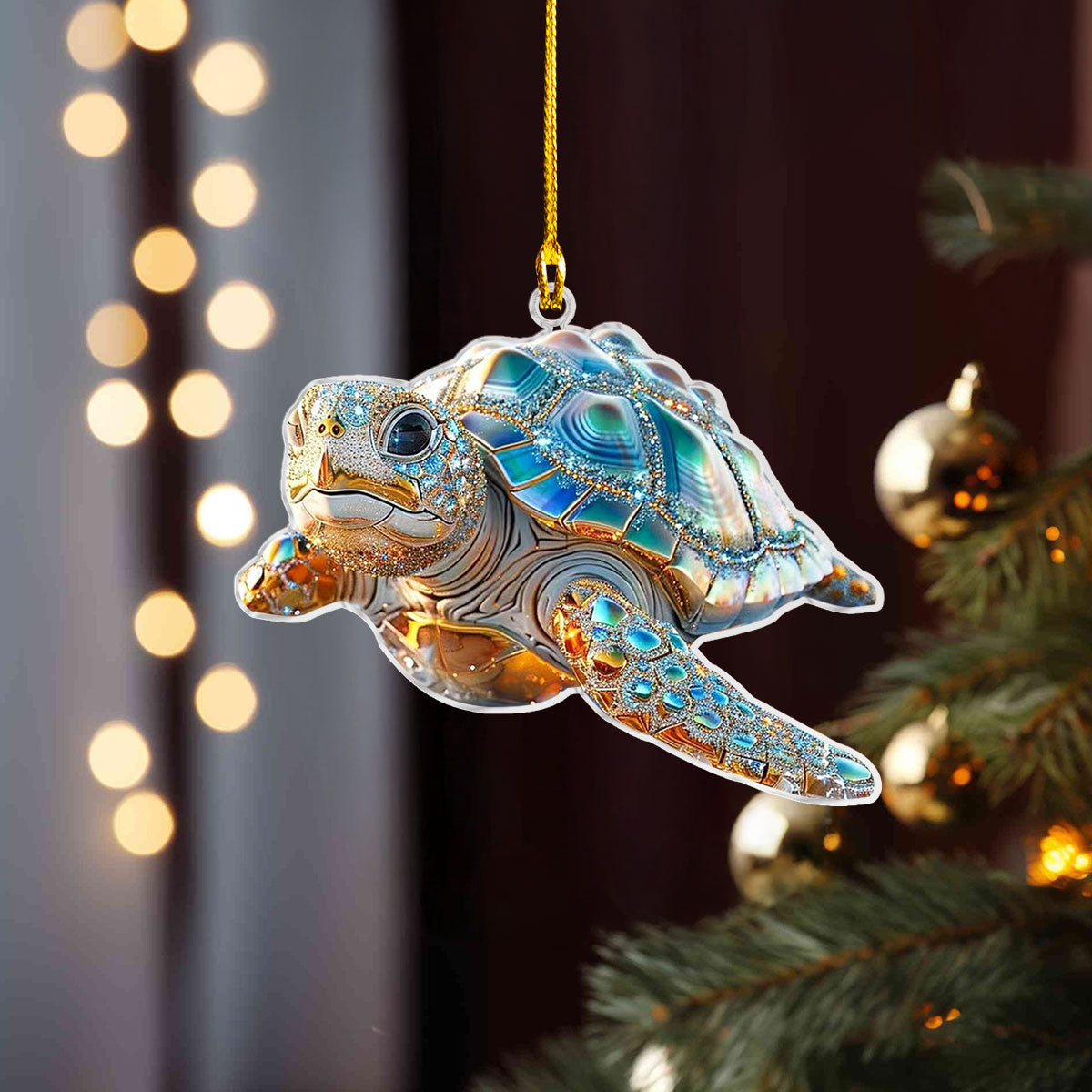 Shineful 2D Acrylic Ornament Charming Turtle