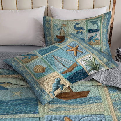 Shineful All Season Quilt 3-Piece Set Ocean Dreams