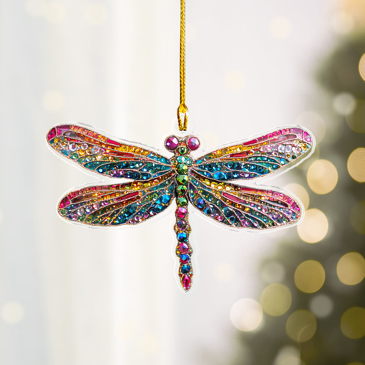 Shineful 2D Acrylic Ornament Sparkling Dragonfly Collection