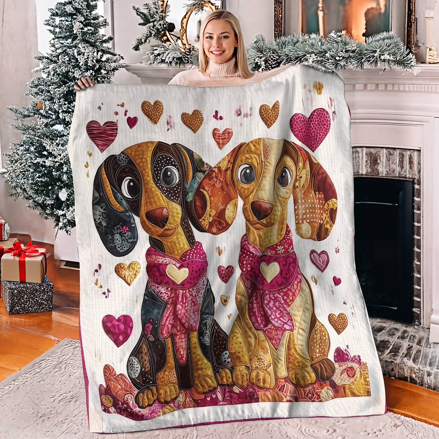 Shineful Fleece Blanket - Lovely Dachshund