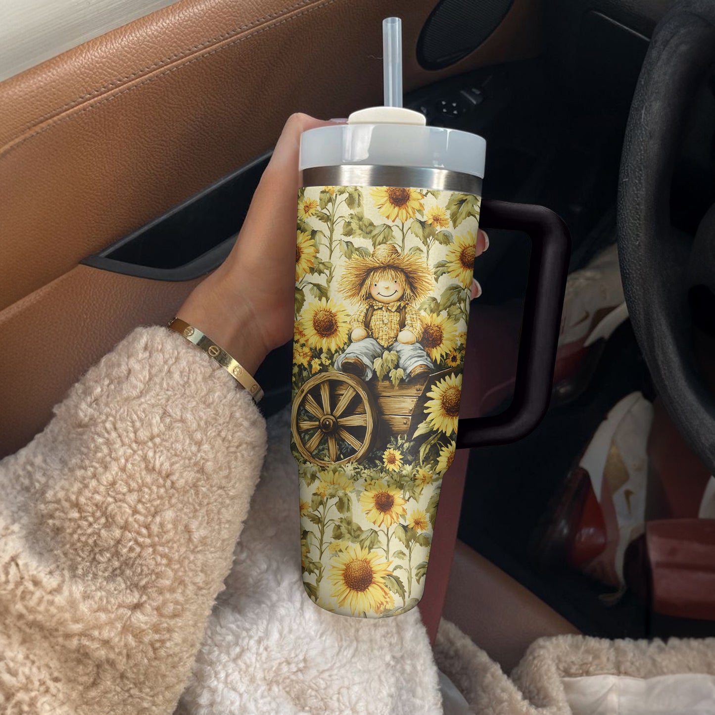 Shineful Tumbler Sunflower Scarecrow