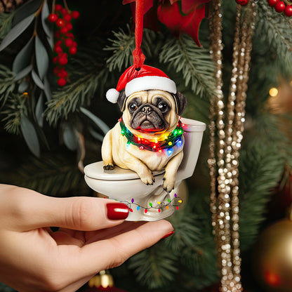 Shineful 2D Acrylic Ornament - Santa Paws' Throne