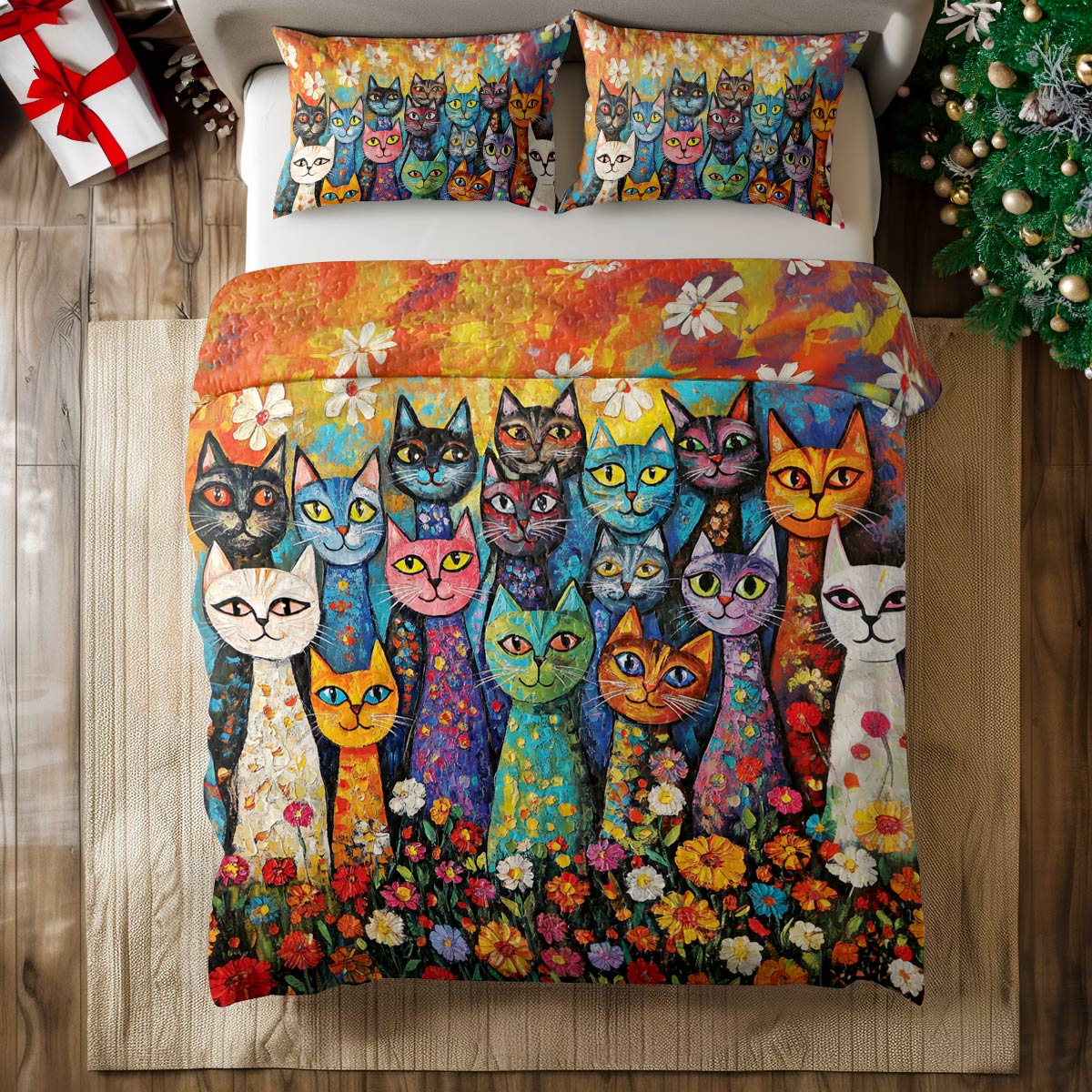 Shineful All Season Quilt 3-teiliges Set Purr Parade