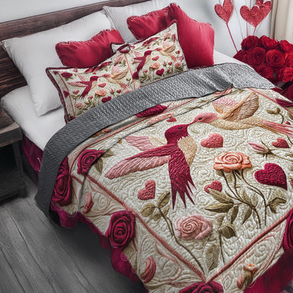 Shineful All Season Quilt 3-Piece Set Wings of Romance